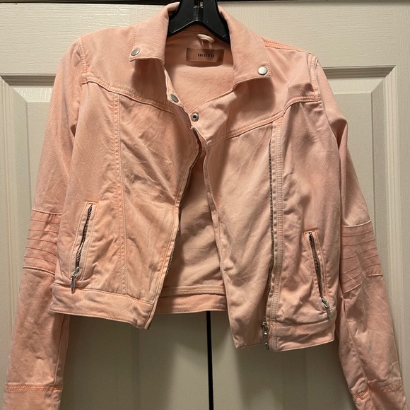 Topshop Pink Denim Jacket - Picture 1 of 4